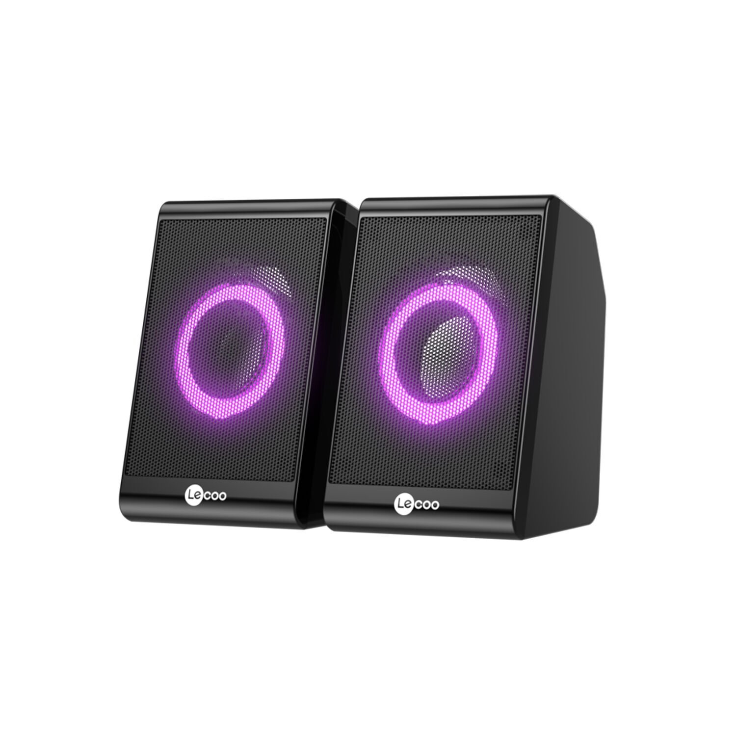 Lenovo Lecoo DS100 1+1 RGB Aydınlatmalı Kablolu Stereo 6W Soundbar Masaüstü Hoparlör Siyah