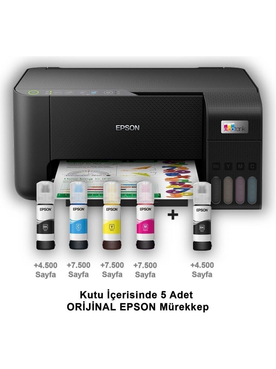 Epson EcoTank L3250 Wi-Fi + Tarayıcı Renkli Çok Fonksiyonlu Tanklı Mürekkep Püskürtmeli Yazıcı