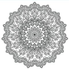 Bigpoint Baskılı Pres Tuval 30x30cm Mandala
