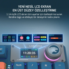 Gamepower Gasket Elite X RGB Wireless/Bluetooth/Kablolu Mekanik Hot-Swap Yağlı Switch Gasket Gaming Klavye