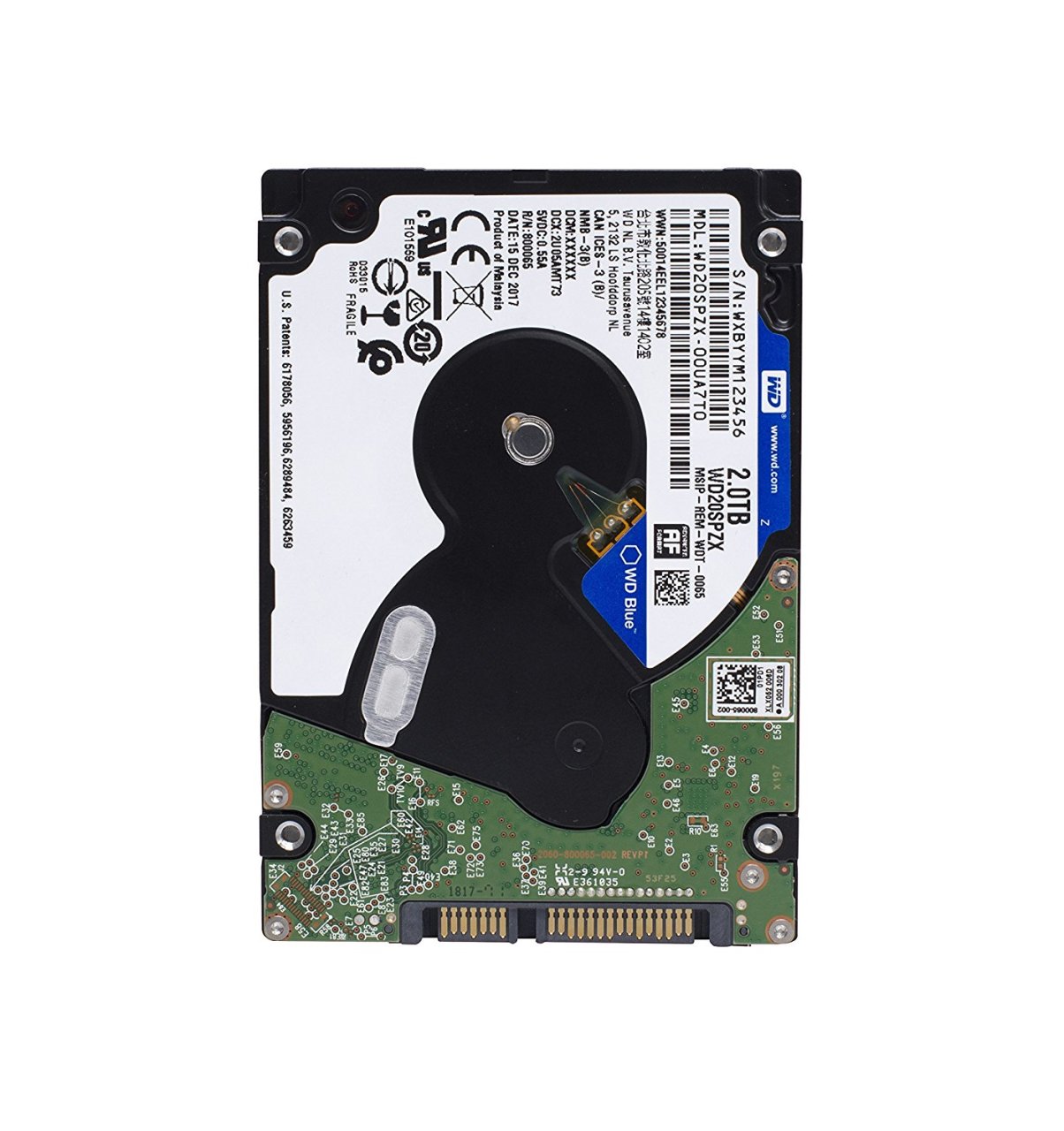 2TB WD 2.5'' BLUE SATA 128MB 6GB/S WD20SPZX