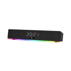 Lenovo Lecoo DS103 Kablosuz Bluetooth 10W RGB Saat/Alarm Stereo Soundbar Hoparlör Siyah