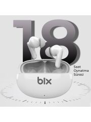 Bix BXTW1 Soundcraft TWS ANC Aktif Gürültü Önleyici Bluetooth 5.2 Ipx4 Kulak İçi Kulaklık Beyaz