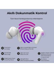 Bix BXTW1 Soundcraft TWS ANC Aktif Gürültü Önleyici Bluetooth 5.2 Ipx4 Kulak İçi Kulaklık Beyaz