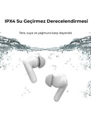 Bix BXTW1 Soundcraft TWS ANC Aktif Gürültü Önleyici Bluetooth 5.2 Ipx4 Kulak İçi Kulaklık Beyaz