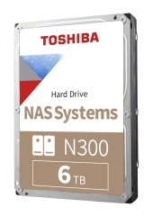 6TB TOSHIBA N300 7200RPM SATA3 NAS 128MB HDWN160UZSVA