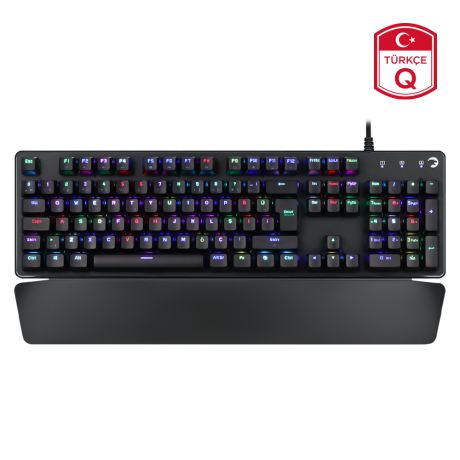 Gamepower Calypso Mavi Switch Kablolu RGB Optik Mekanik Oyuncu Klavye Siyah
