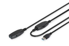 Digitus USB Uzatma Kablosu Siyah (20m)