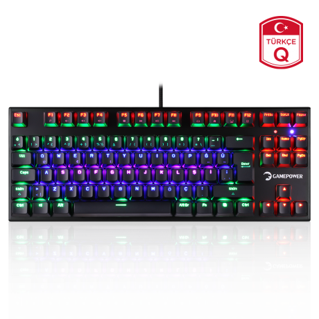 Gamepower Warlock Compact Kırmızı Switch Mekanik Oyuncu Klavye