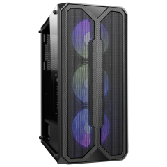 Gamepower Aura 4 x 120 MM Fan A-RGB Şerit Led Gaming ATX Oyuncu Kasası Siyah