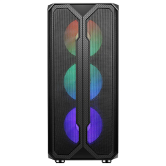 Gamepower Aura 4 x 120 MM Fan A-RGB Şerit Led Gaming ATX Oyuncu Kasası Siyah