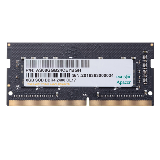 Apacer 8GB (1x8GB) 3200Mhz CL22 DDR4 Notebook SODIMM Ram (ES.08G21.GSH)