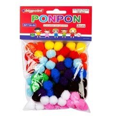 Bigpoint Ponpon 2 cm 10 Renk / 100'lü Poşet
