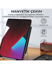 Bix SP02B Bluetooth Dokunmatik Kalem Stylus Pen Manyetik Çekim Destekli, Avuç İçi Reddetme Özellikli iPad Kalemi 2018-2022 için iPad Android Uyumlu Universal Yazı ve Çizim Kalemi Siyah