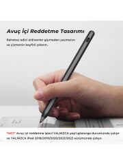 Bix SP02B Bluetooth Dokunmatik Kalem Stylus Pen Manyetik Çekim Destekli, Avuç İçi Reddetme Özellikli iPad Kalemi 2018-2022 için iPad Android Uyumlu Universal Yazı ve Çizim Kalemi Siyah