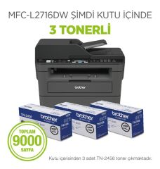 Brother MFC-L2716DW-3T Yaz.Tar.Fax.Foto.Wi-Fi