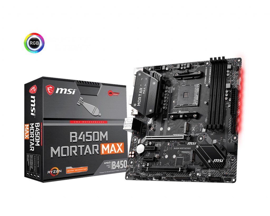 MSI B450M Mortar Max AM4 Ryzen DDR4 Hdmi Dp