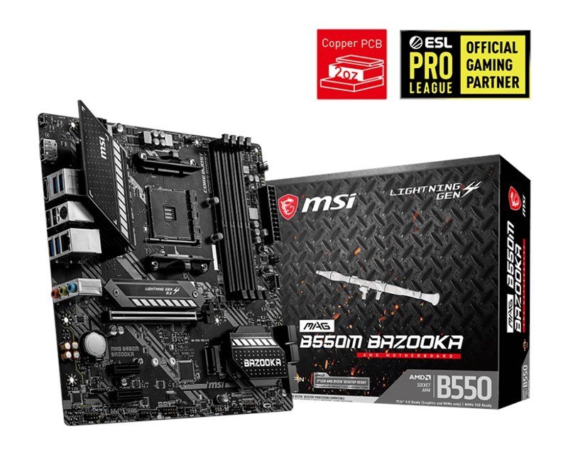 MSI Mag B550M Bazooka AM4 Ryzen DDR4 Hdmi Dp