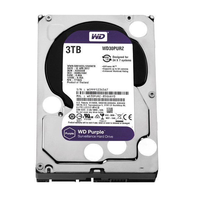 WD Purple 3TB 5400Rpm 64MB -WD30PURZ