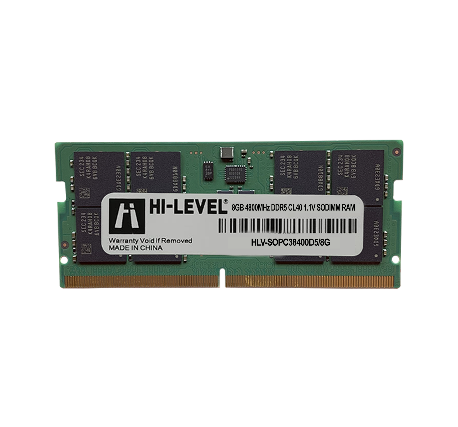 8GB DDR5 4800Mhz SODIMM 1.1V HLV-SOPC38400D5/8G