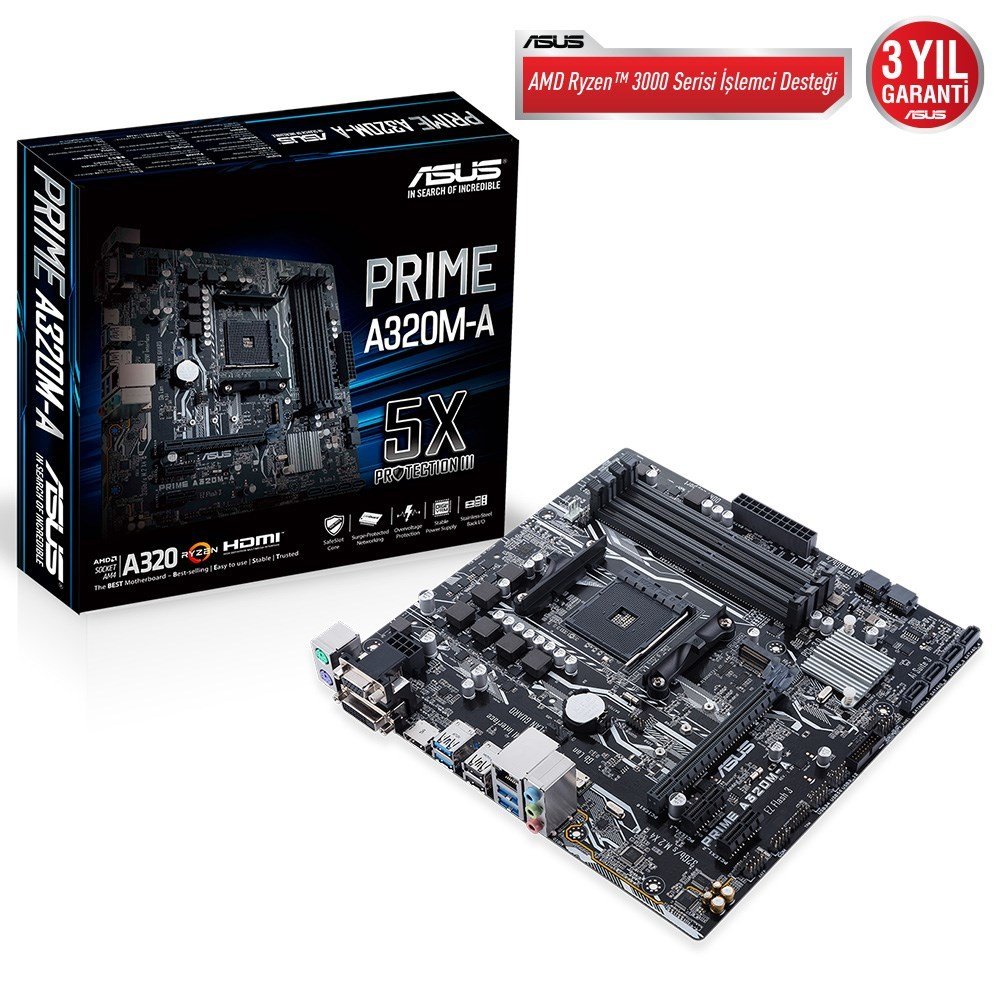 Asus Prime A320M-A AM4 Ryzen DDR4 Usb3.1