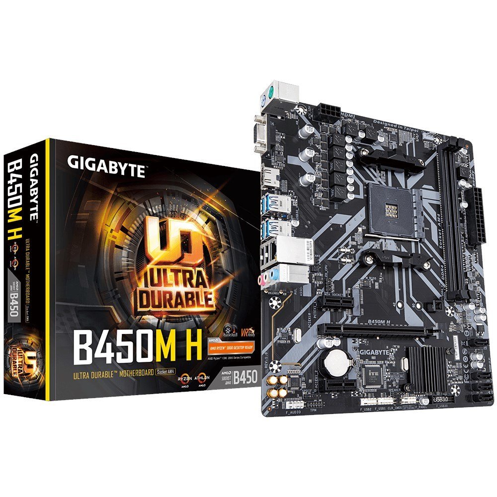 Gigabyte B450M H AM4 Ryzen DDR4 Vga Hdmi
