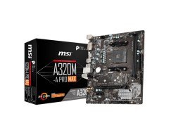 MSI A320M-A Pro Max AM4 Ryzen DDR4 Dvi Hdmi