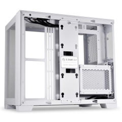 Lian Li O11 Dynamic Mini Snow White O11D MINI-S Temperli Cam USB 3.1 Type-C Beyaz ATX Mini-Tower Gaming Kasa