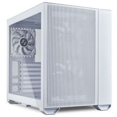 Lian Li O11 Air Mini White O11AMW 2x140mm/1x120mm PWM Fan Mesh Temperli Cam USB Type-C Beyaz ATX Mini-Tower Gaming Kasa