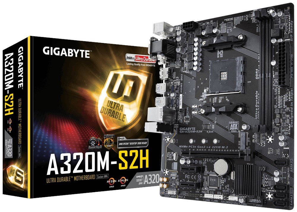 Gigabyte GA A320M H AM4 Ryzen DDR4 Dvi Hdmi Usb3.1