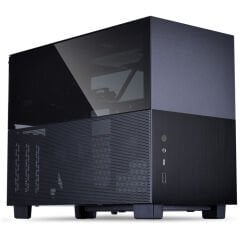Lian Li Q58 Black Q58X4 PCIe 4.0 Riser Kablolu Mesh Temperli Cam USB Type-C Siyah Mini-ITX Kasa