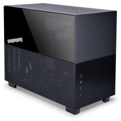 Lian Li Q58 Black Q58X4 PCIe 4.0 Riser Kablolu Mesh Temperli Cam USB Type-C Siyah Mini-ITX Kasa