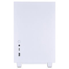 LIAN LI Q58W4 Beyaz Riser Kablolu Mesh Tamperli Cam MINI ITX KASA