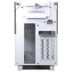LIAN LI Q58W4 Beyaz Riser Kablolu Mesh Tamperli Cam MINI ITX KASA