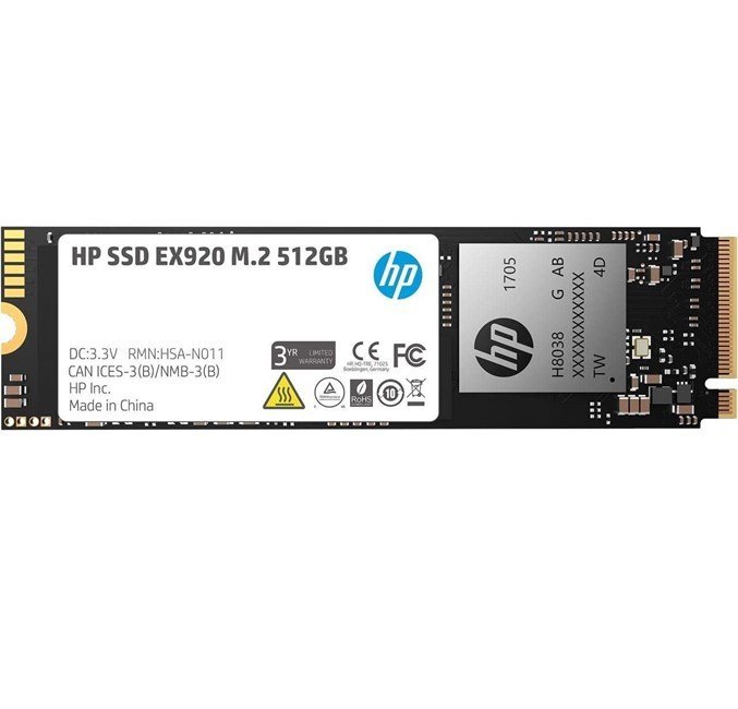 HP 512GB EX920 M.2 NVMe 3200/1600 2YY46AA
