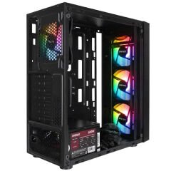 Everest FACED V5 Mesh 600W RGB Siyah Gaming Kasa