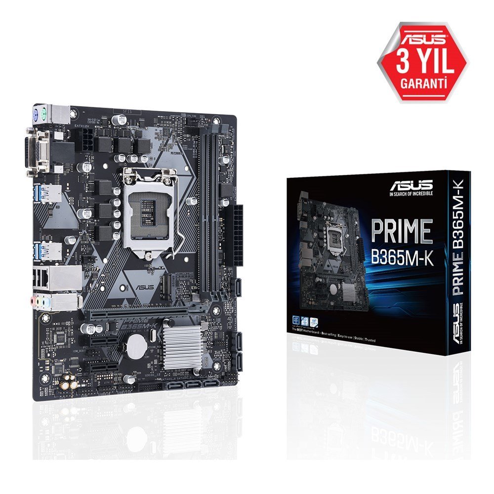 Asus Prime B365M-K 1151P DDR4 Vga Dvi-D Usb3.1