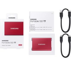 Samsung T7 500GB Usb3.2 Kırmızı Taşınabilir