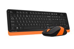 A4-Tech FG1010 Kablosuz Q Klavye Mouse Set Siyah - Turuncu