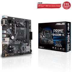 Asus Prime B450M-K AM4 Ryzen DDR4 Vga Dvi Usb3.2