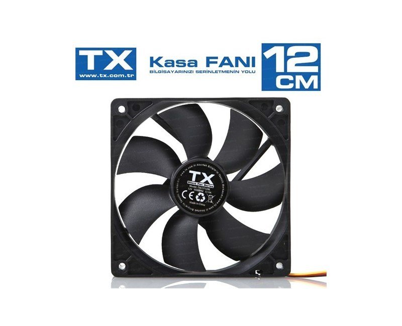 TX TXCCF12BK 12cm Sessiz Kasa Fanı