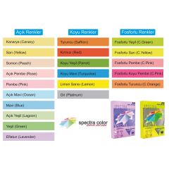 Spectra Color Fotokopi Kağıdı Açık Mavi A4 500 Sayfa 5'li Paket