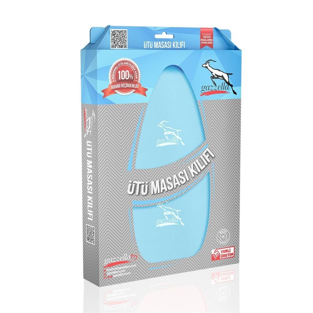 Gazzella SY STX 3285 D Ütü Masası Kılıfı - Mavi, Keçeli, Isıya Dayanıklı 135x50 cm