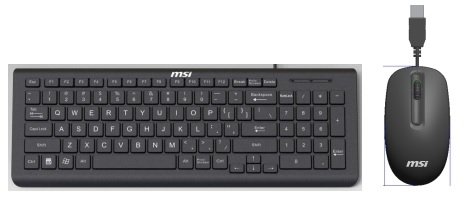 MSI OS1-A625030-L05 SIYAH USB KLAVYEMOUSE SET