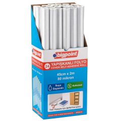 Bigpoint Yapışkanlı Şeffaf Rulo 2 Metre 24'lü Stand