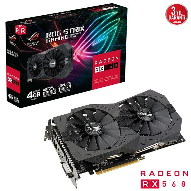Asus RX560 4GB Rog Strix V2 GDDR5 128Bit
