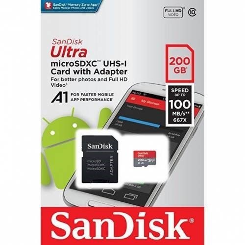 Sandisk 200GB Micro SD 98MB/s SDSQUAR-200G-GN6MN