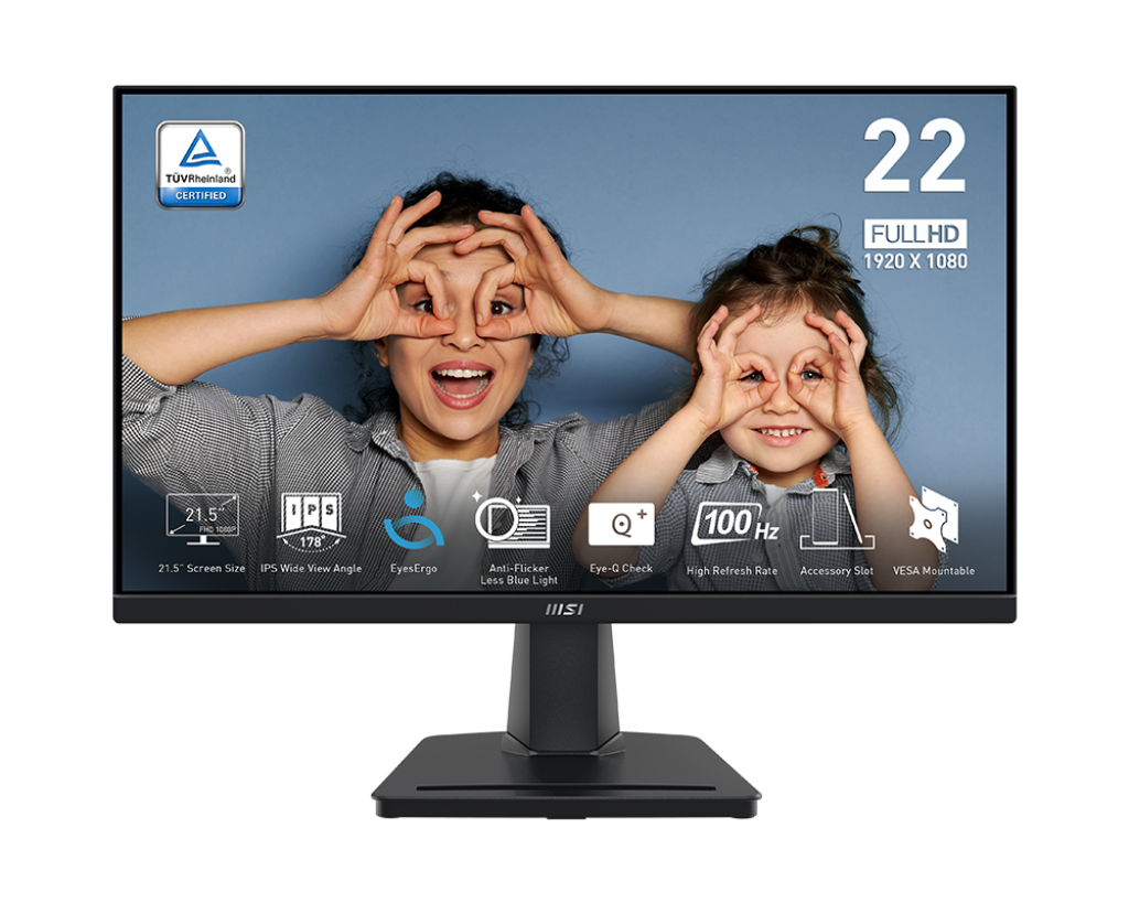 21.5 MSI PRO MP225 IPS FHD 1MS 100HZ HDMI D-SUB