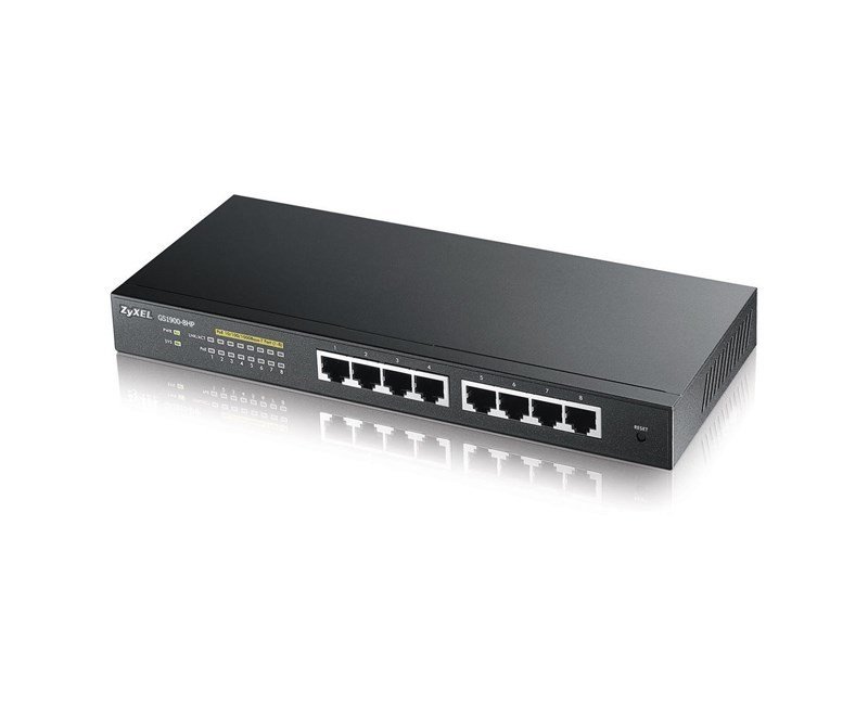 Zyxel GS1900-8HP 8 Port Gigabit Web Poe Yön Switch