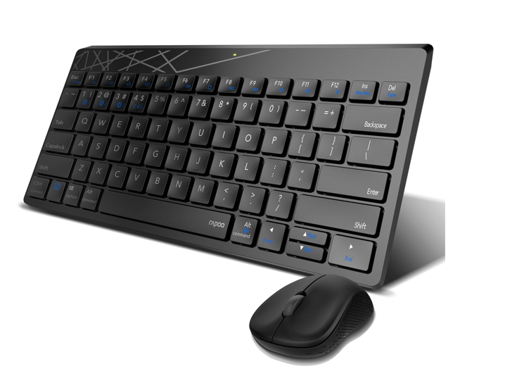 RAPOO 19106 8000M ÇOK MODLU KLAVYE+MOUSE SET SİYAH
